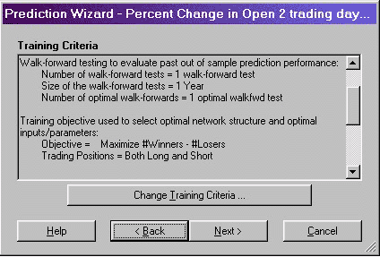 Мастер прогноза - критерии тренировки